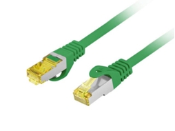 Cabo LANBERG FTP Cat6a 0,5m para Roteador, Switch e Painel, verde
