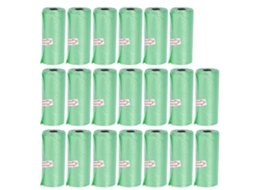 Mali 20 Rolos Sacola Lixo Descartável Bebê Biodegradável Plástico Eco Leve Azul/verd
