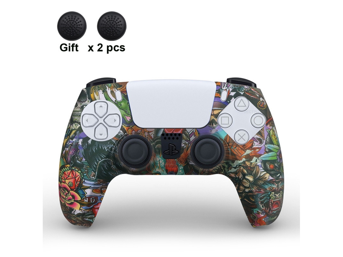 Capa Comando Para Ps5 Capa Protetora De Silicone Controle De Jogo Com Tampa De Joystick Cuich