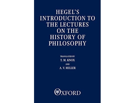 Livro Introduction to the Lectures on the History of Philosophy de G W F Hegel (Inglês)