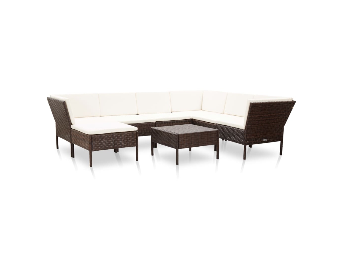 Garden Lounge Set, Garden Lounge Sets Vidaxl Marrom Rattan / Vime (n/a)