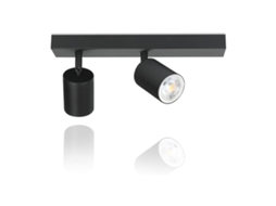 Nettlife 2 Focos Máx. 25 W Gu10 Preto Led Lâmpada De Teto Moderna Para 350 ° Lâmpada De Parede Industrial Giratória Para Sala De Estar, Quarto
