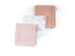 Conjunto De 3 Fraldas Doomoo Gaze De Algodão Biológico Certificado Oeko Tex Rosa