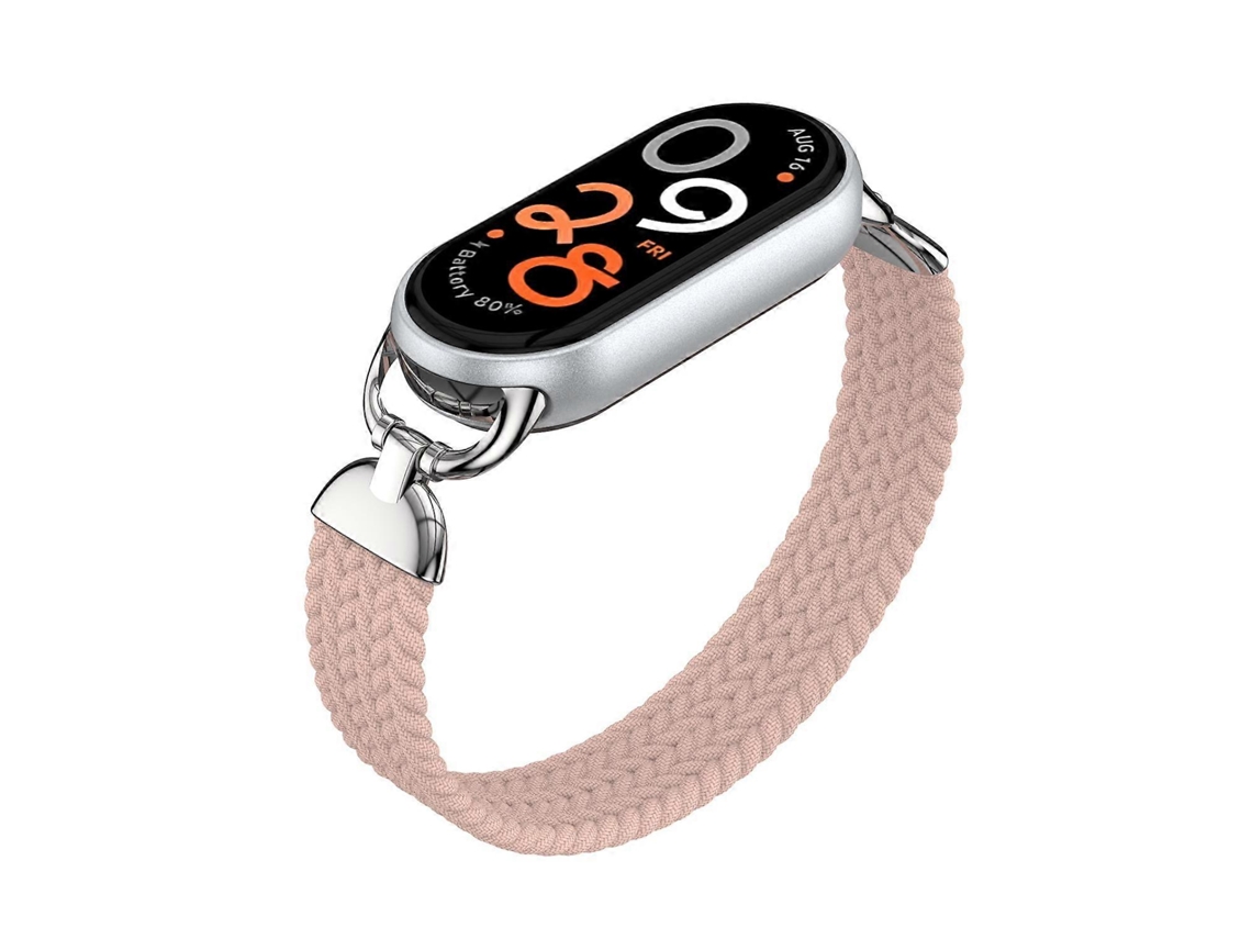 Pulseira De Nylon Trançado Com Um Único Pino Metálico Para Xiaomi Smart Band 10/9/8