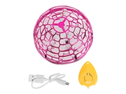Drone Mini Rosa Bola Voadora Giratória Plástica USB 120mAh