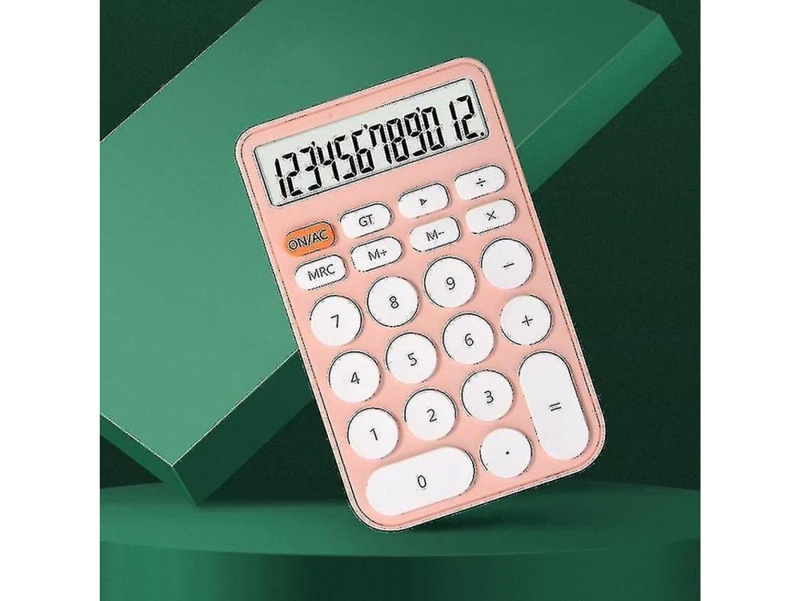 2026rebe calculadora de Bolsillo Mini de 12 Dígitos Tamaño de Teléfono para Aprendizaje Y Oficina Rosa
