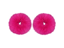 2026 2 Peças Pulseiras de Pelo de Coelho Falso Fluffy para Acessórios de Raia Branca