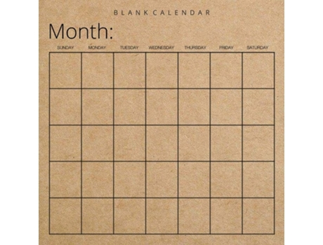 Livro Blank Calendar Kraft Brown Paper, Undated Planner For Organizing, Tasks, Goals, Scheduling, Diy Calendar Book De Llama Bird Press (inglês)