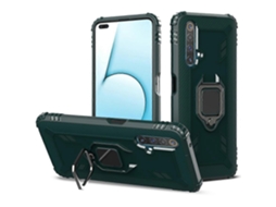 Capa Protetora De Fibra De Carbono Com Suporte De Anel Giratório De 360 Graus Para Oppo Realme X50 E Realme X3