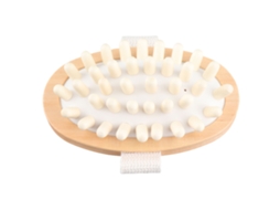 Escoba De Masaje Y Exfoliación Corporal Portátil De Bambú Para Spa Y Baño