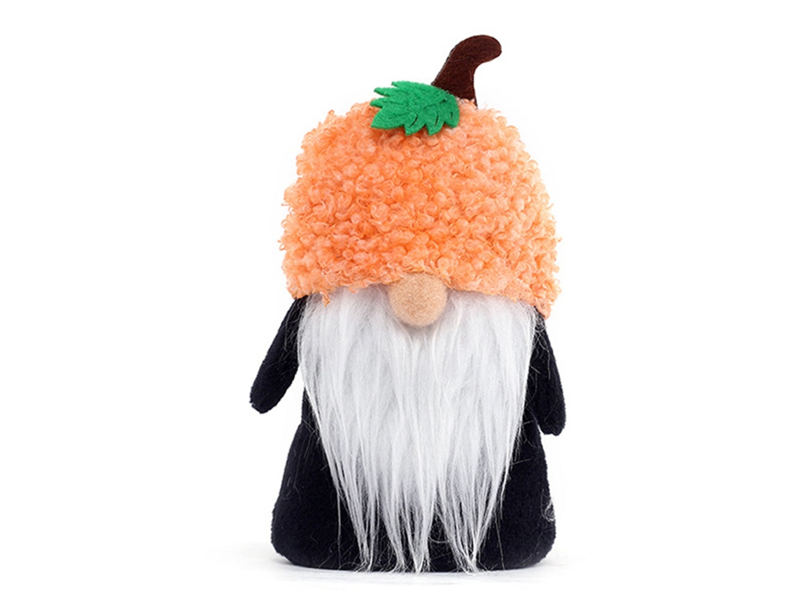 Boneco De Pelúcia Sem Rosto Halloween Laranja