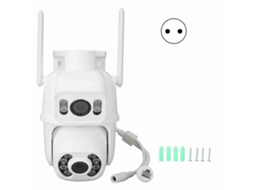 Câmera de Segurança Wifi 6mp Visão Noturna Hd Duas Lentes Detecção de Movimento Ip66 Externa Eu Plug