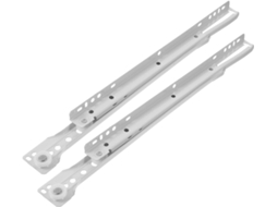 2 Conjuntos De Corrediças Para Teclado, Trilhos De Gaveta Com Rodas Nylon E Ferro Branco