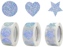 1500 Adesivos Redondos De Corações E Estrelas Com Glitter Prateado Para Scrapbooking Diy Dxghchh Aquaforge