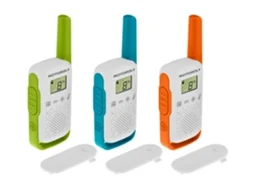Walkie-Talkie MOTOROLA T42 Triple Pack (16 Canais - Até 4 Km - Até 18h - Multicor)
