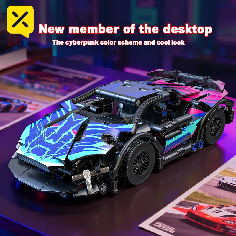 (321 Peças) Moc Technology Series Supercar Building Blocks City Speed Modelo De Supercarro