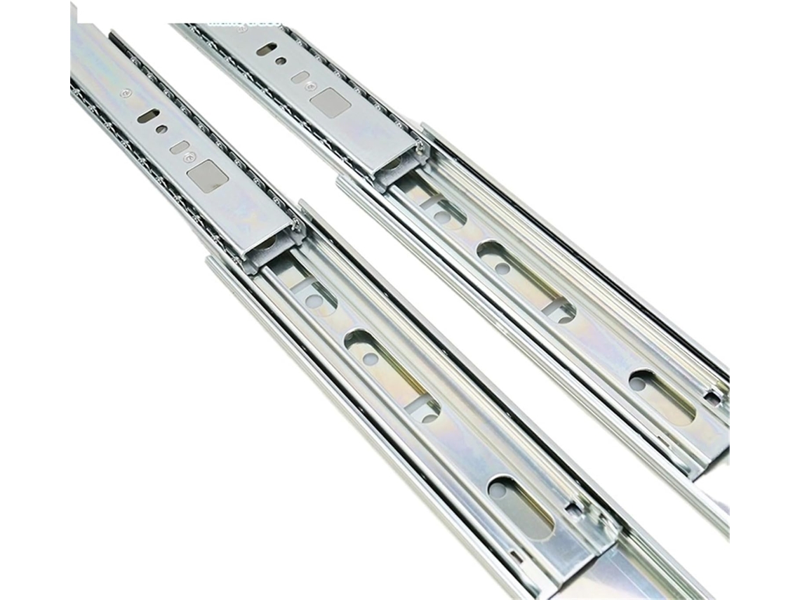 1 Peça De Corrediças Gaveta Com Rolamentos Esferas, Extensão Total E Sistema De Abertura Por Pressão, 45mm, Estilo