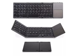 Lurelia Teclado Dobrável Bluetooth, Dobrável, Touchpad, Cor Preto / Branco Para Laptop, Ipad/ios, Windows