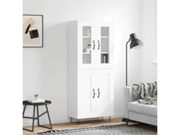 Vidaxl Armário Alto 69,5x34x180 Cm Derivados De Madeira Branco