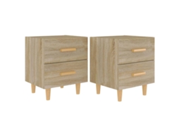 Bed Cabinet, Bed Cabinets Vidaxl Marrom Madeira Processada (n/a)