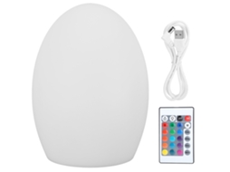 Rebe-lâmpada Noturna Led De 16 Cores Com Controle Remoto Usb Recarregável Impermeável Para Exterior 14x19cm