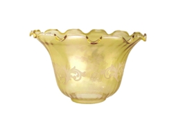 Abajur Granada Amber Vidro 10X17Cm Boca 5Cm