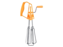 Batedor De Ovos Giratório, Batedor Manual De Aço Inoxidável Para Cozinhar E Assar