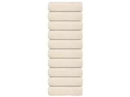 Vidaxl Toalhas De Rosto Frogn 10 Unidades Creme 30x30 Cm 360 G/m²