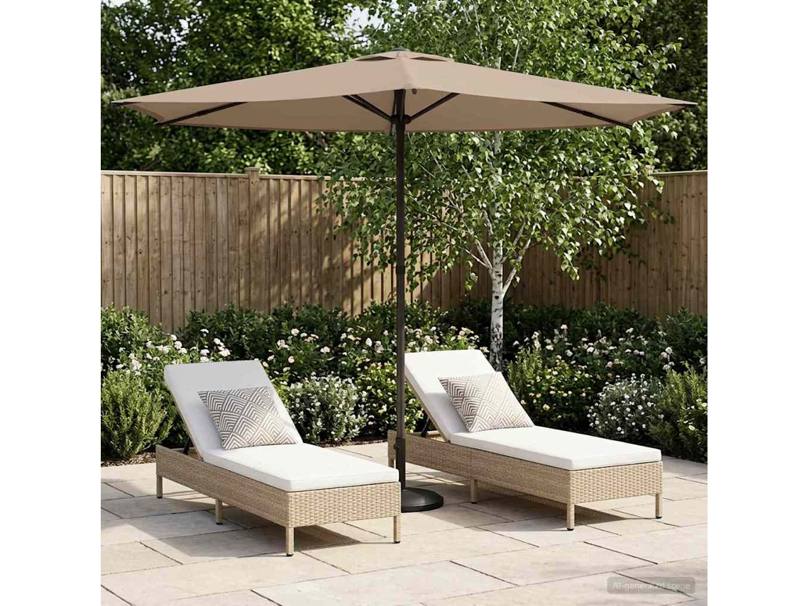 Vidaxl Guarda-sol De Jardim 270 X 270 Cm Poliéster Retangular