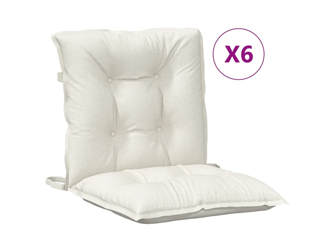 Lowback Chair Cushion, Lowback Chair Cushions Vidaxl Creme Tecido (100 X 50 X 7 Cm)
