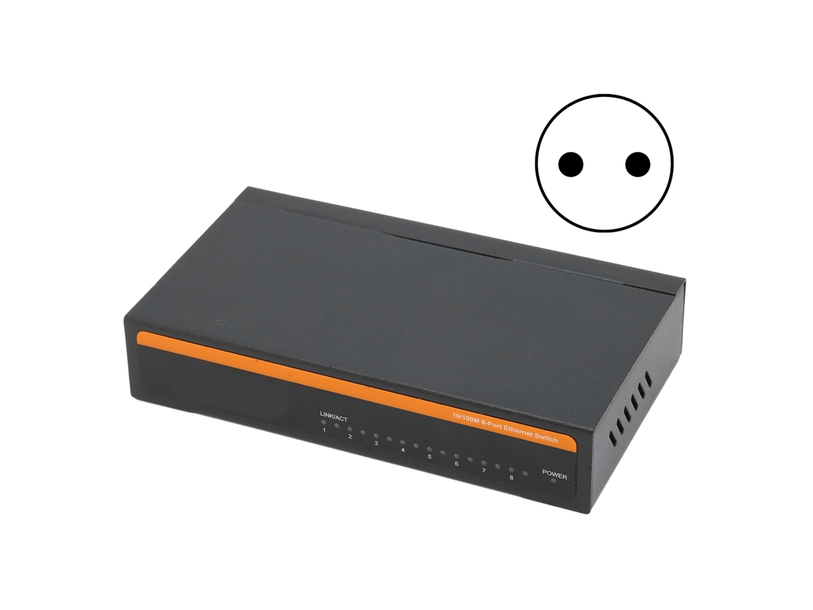 Switch Ethernet 8 Portas 100m LAXISCREED