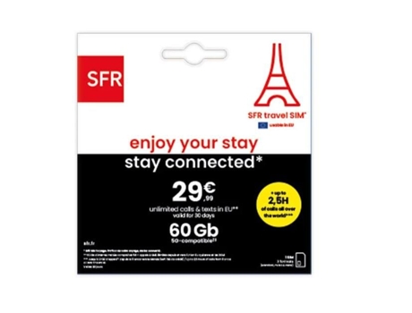 Cartão Sim Pré-Pago Europa Turístico 2H 60 Gb € 15 SFR Crédito