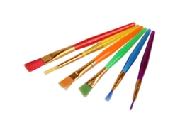 Conjunto De Pincéis De Nylon Para Acrílico, Óleo E Acuarela, 6 Peças, Cabo De Plástico, Sem Perda De Cabelos, Peso 45g