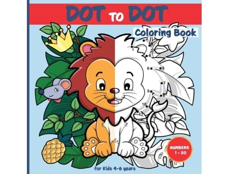 Livro Dot-to-Dot Coloring Book for kids age 4 - 6 years 50 Cute Motifs For Fun Dot Connections and Coloring de Velvet Idole (Inglês)