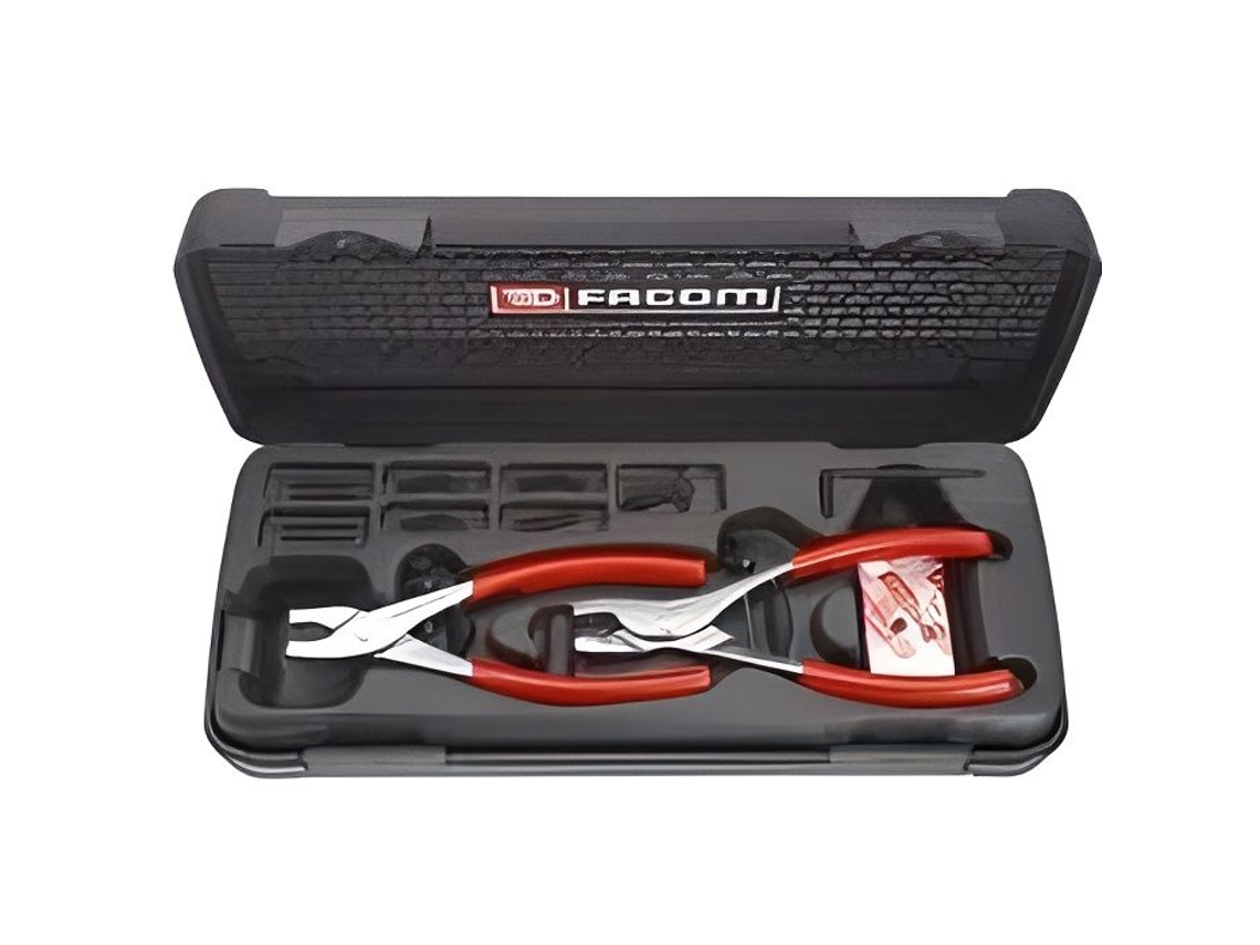 Conjunto de 2 Alicates de Freio Interno e Externo FACOM 470 Capacidade 8 a 63Mm Preto