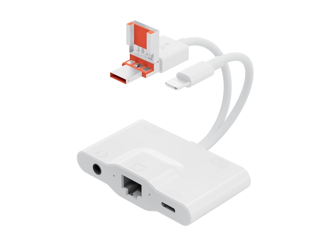 2 em 1 usb c / type c 8 pinos macho para rj45 e adaptador de interface fêmea XIAOMOYU