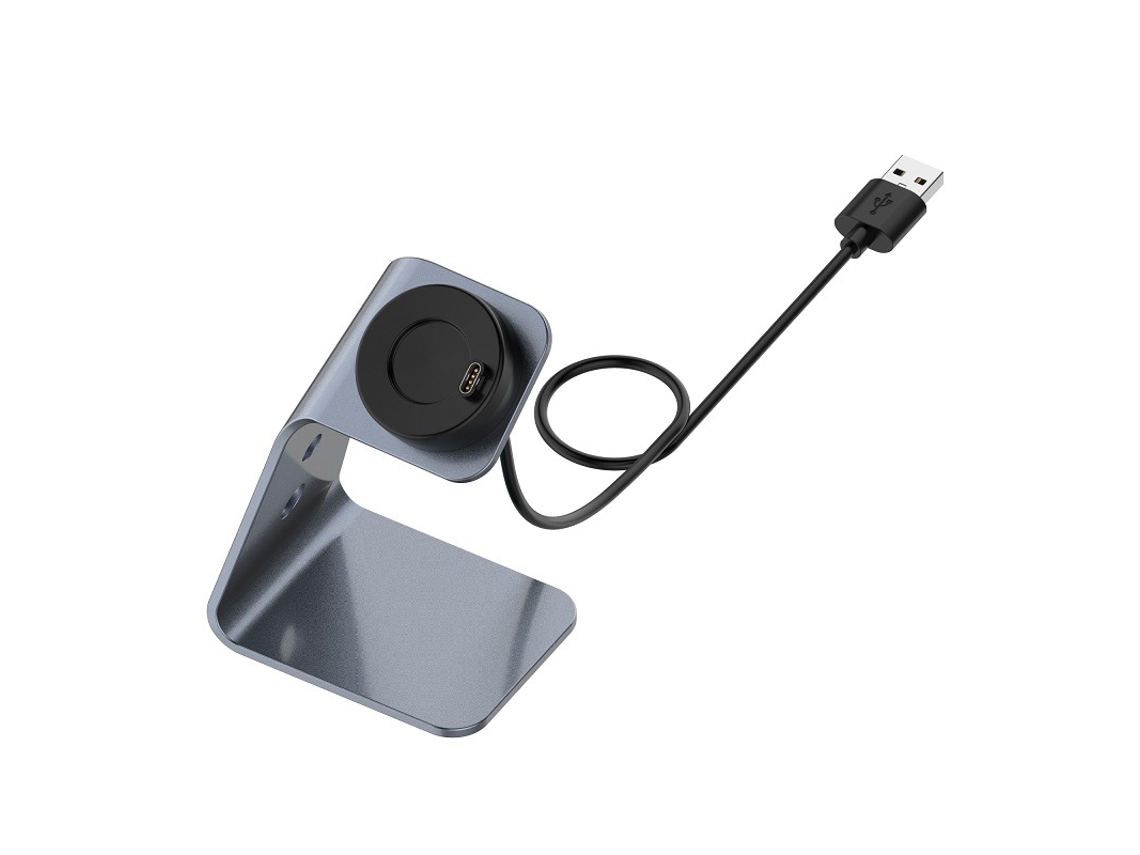Doca De Carregamento Usb Em Alumínio Compatível Com Relógio Garmin Fenix Forerunner 255 Cinza, Yuysan