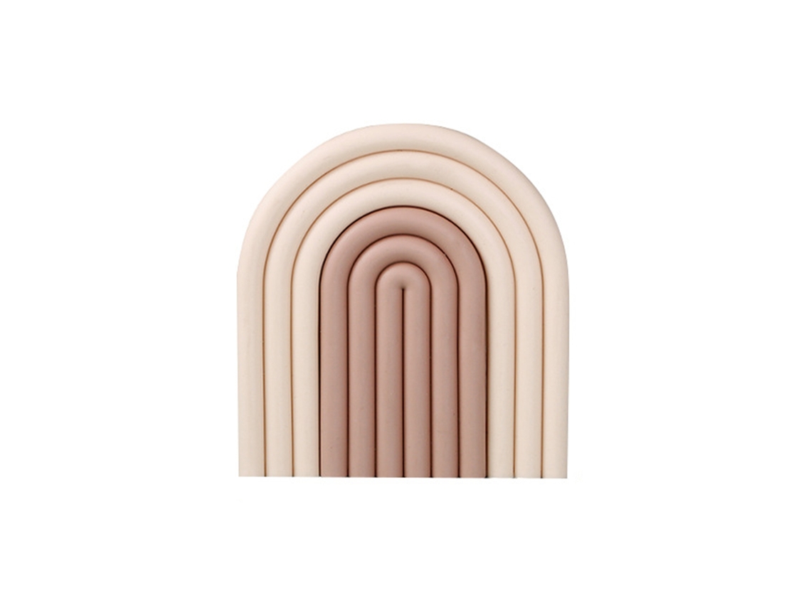 Tapete de Silicone Anti calor Bege para Cozinha e Mesa