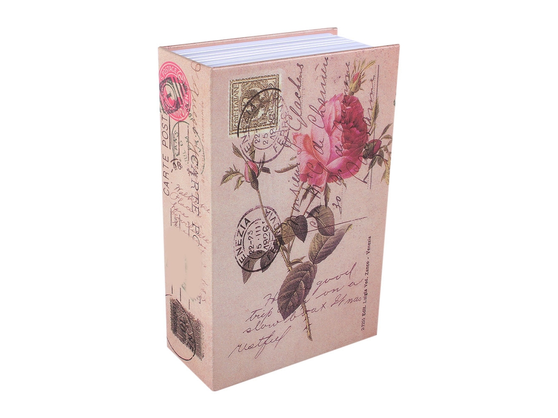 Cofre Em Forma De Livro Laxiscreed Para Guardar Dinheiro E Joias, Estilo Diário Rosa Com Embalagem Branca