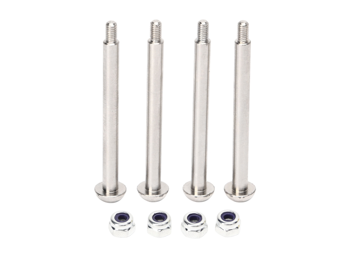 Mali 4pcs Pino de Hinge Inferior Traseiro de Aço e Alumínio com Parafuso M3 para Arrma Série 1/7 1/8 Prata