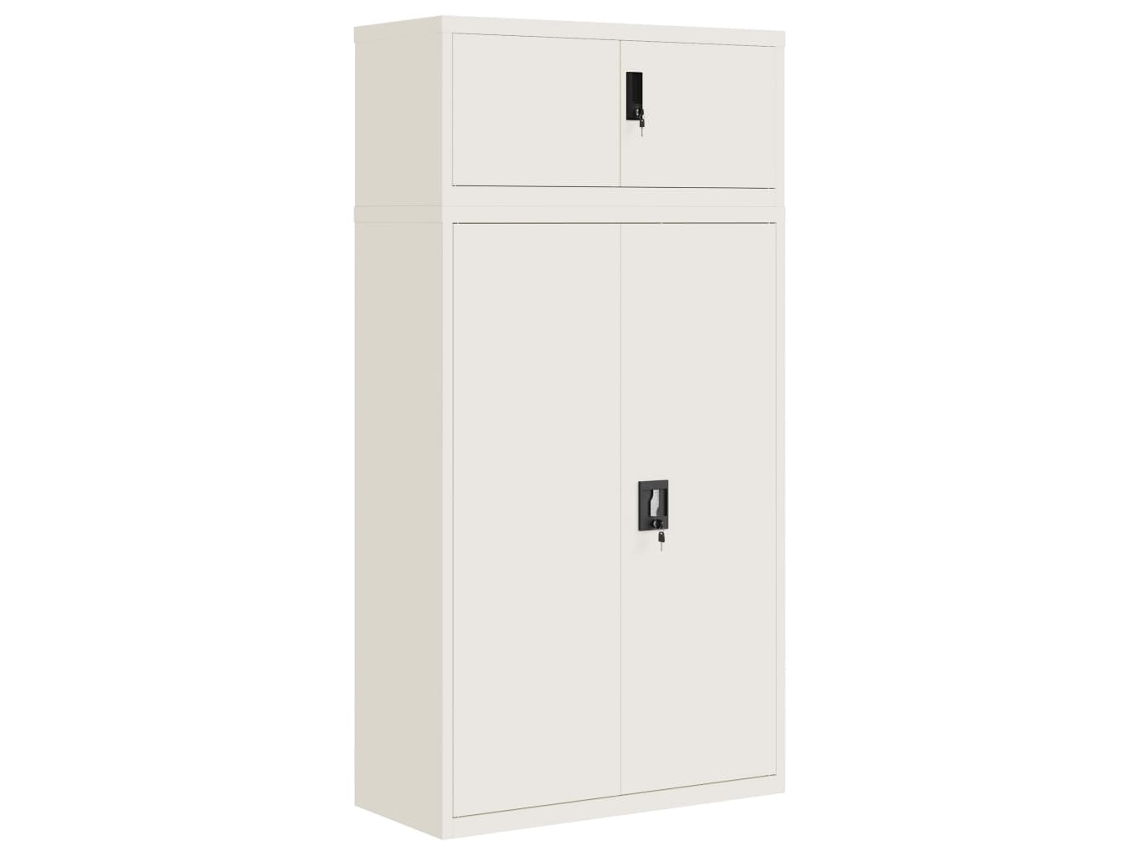File Cabinet, File Cabinets Vidaxl Branco Aço (90 X 40 X 180 Cm)