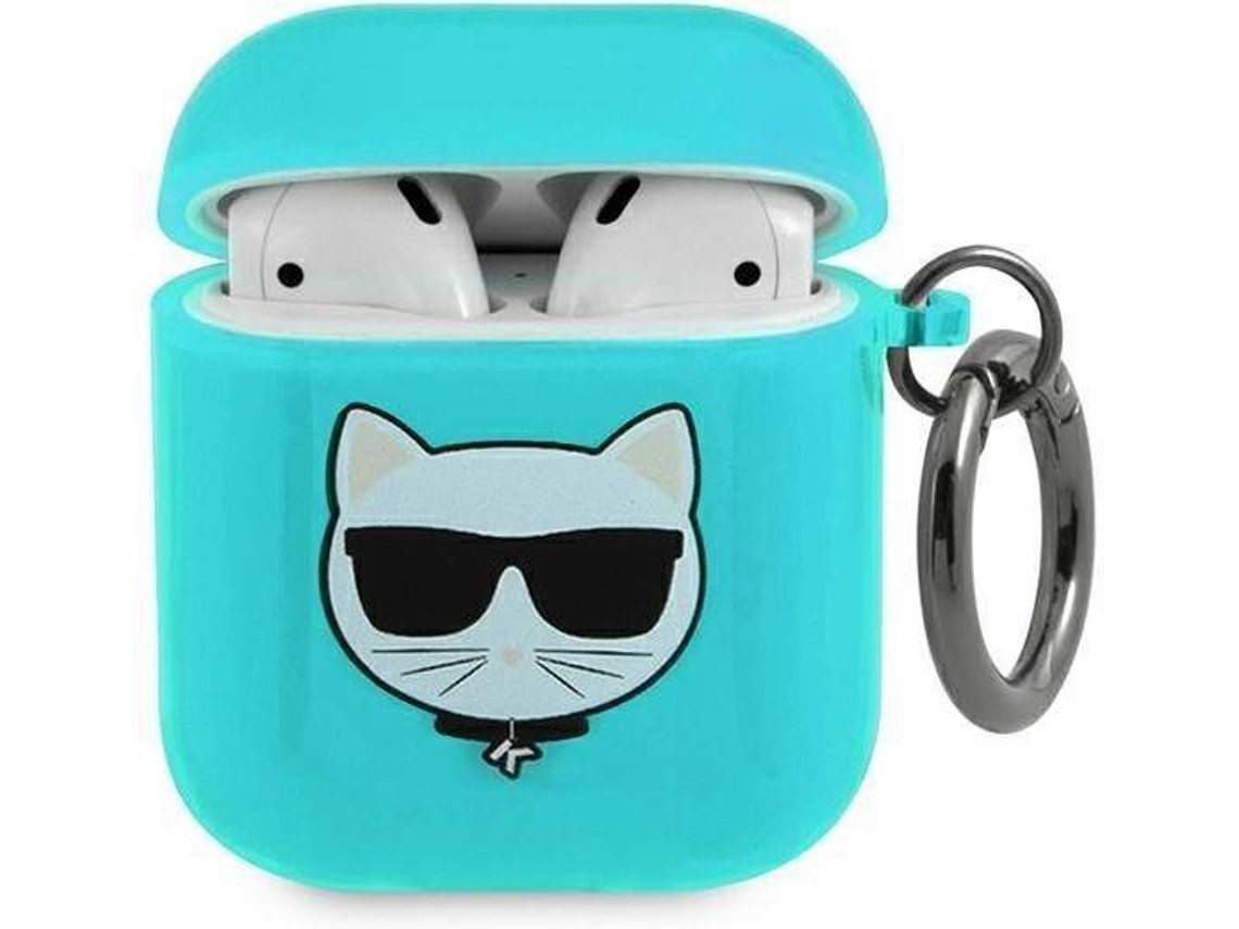 Capa Apple Airpods KARL LAGERFELD Choupette Azul