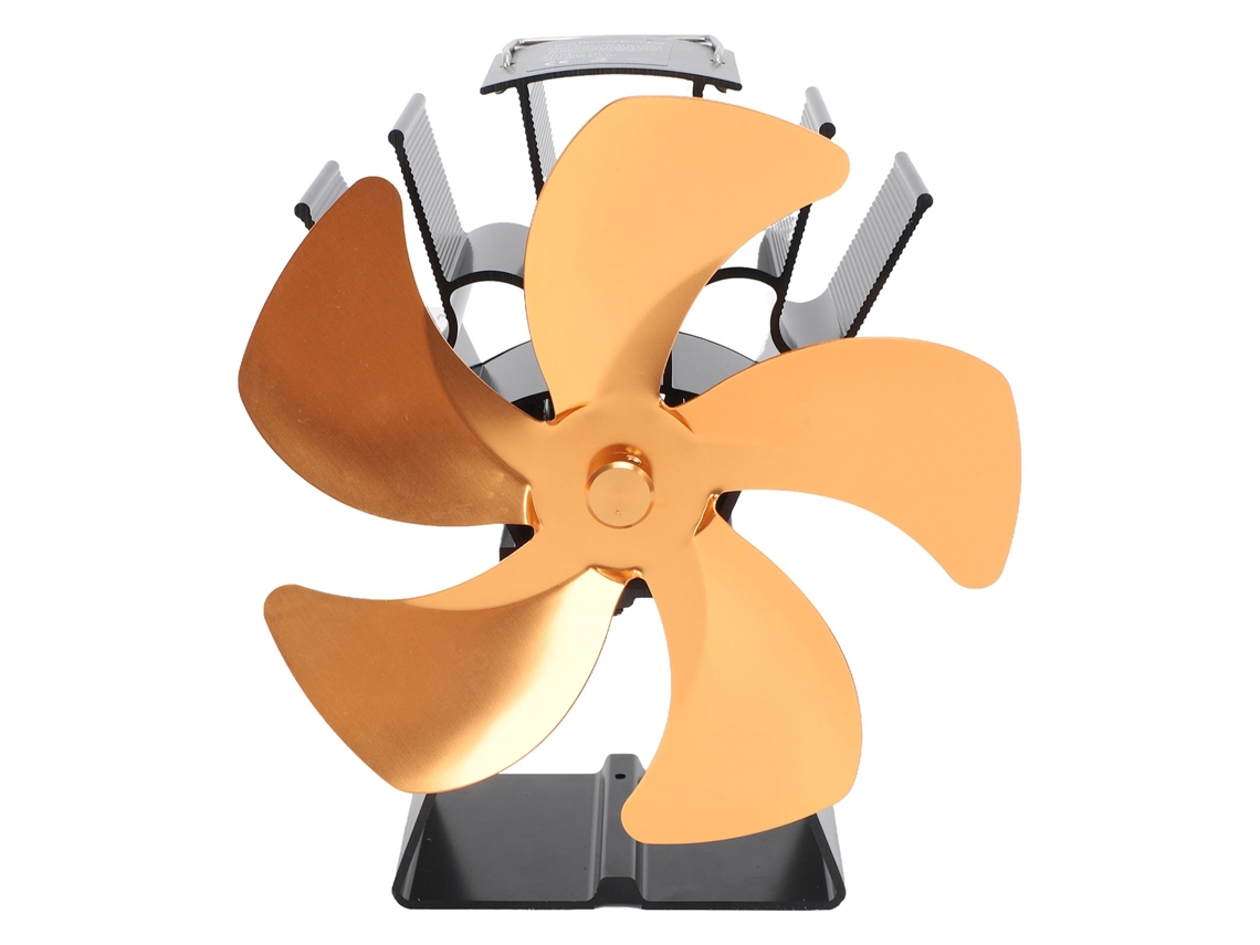 Ventilador Estufa Madeira 5 Lâminas Casa Camp Gold