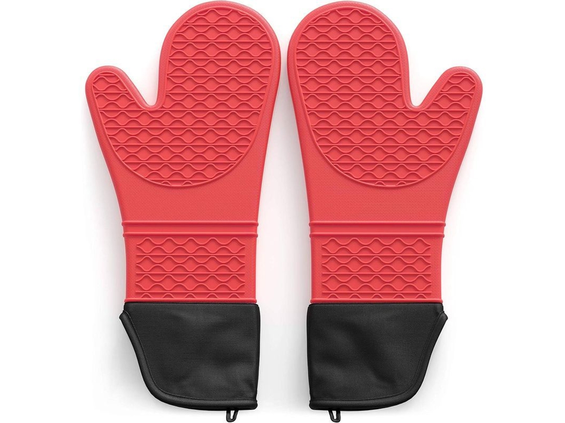 Luvas De Forno Extra Longas Resistentes Ao Calor De Silicone Para Cozinha E Assadura