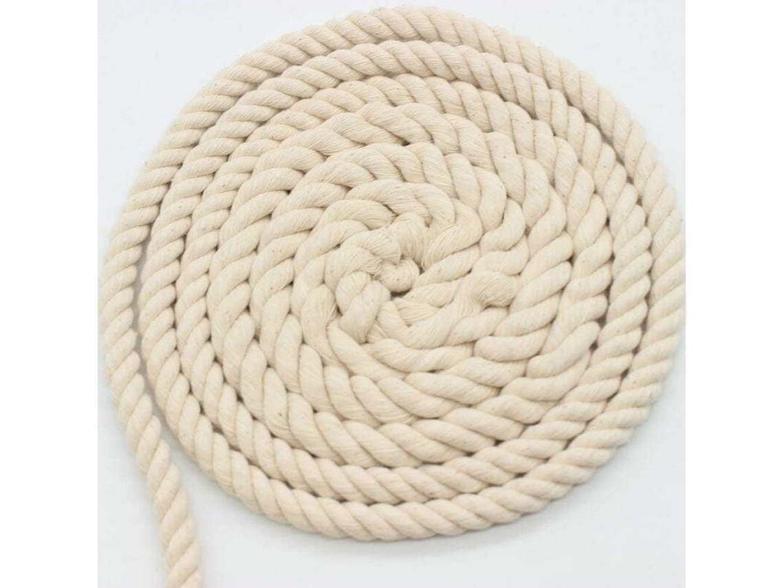 Lurelia Corda Macramê Algodão 10 M X Mm Natural Para Tricô Decoração Diy