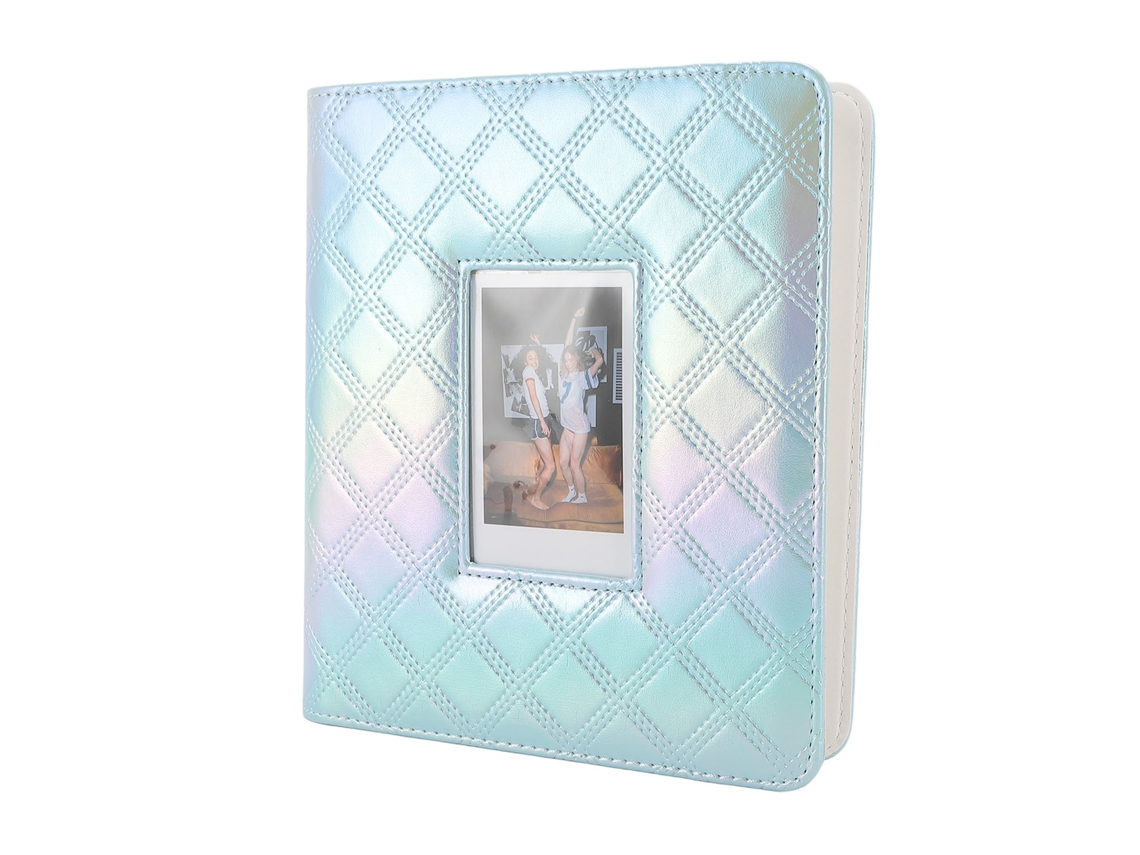Photo Album 36 Pages 288 And 1 Pockets Pu Leather Cover Pvc Water Proof Lining 3in Picture Album For Cards Tickets Colorful Light Blue LAXISCREED