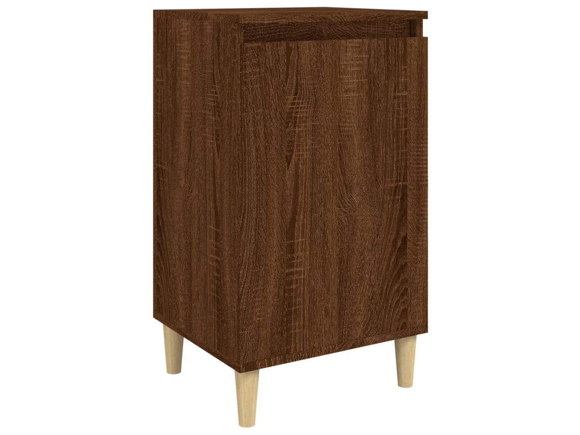 Bedside Cabinet, Bedside Cabinets Vidaxl Marrom Madeira Processada (n/a)