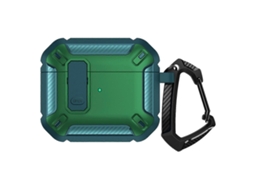 Capa protetora resistente a impactos para fones de ouvido, com gancho, para AirPods 3 GIECY