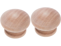 Conjunto De 2 Puxadores Madeira Em Formato Cogumelo Para Armários, Cômodas, Guarda Roupas, Cozinhas E Portas Decorativas