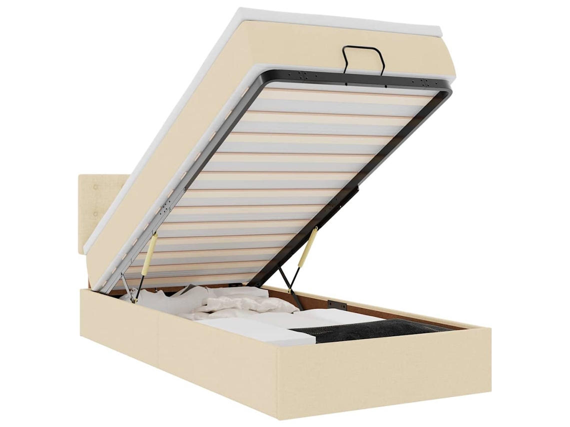 Ottoman Bed Frame, Ottoman Bed Frames Vidaxl Creme Tecido (100 X 200 Cm)